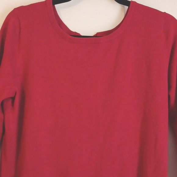 Time and Tru "Red Rum" Knit Topin Size Large (12-14) - Picture 2 of 7